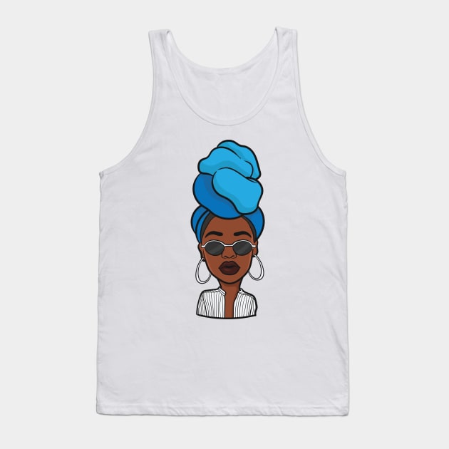 Diva Rocking a Dhuku Tank Top by NaturallyBlack